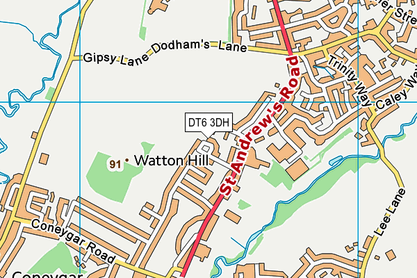 DT6 3DH map - OS VectorMap District (Ordnance Survey) DT6 3DH map - OS VectorMap District (Ordnance Survey)