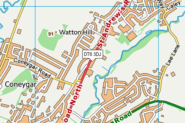 DT6 3DJ map - OS VectorMap District (Ordnance Survey) DT6 3DJ map - OS VectorMap District (Ordnance Survey)