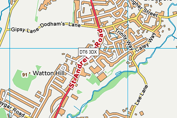 DT6 3DX map - OS VectorMap District (Ordnance Survey) DT6 3DX map - OS VectorMap District (Ordnance Survey)