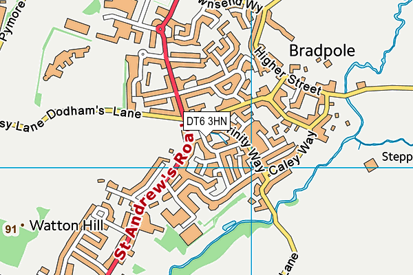 DT6 3HN map - OS VectorMap District (Ordnance Survey)