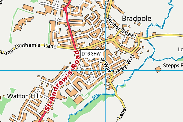 DT6 3HW map - OS VectorMap District (Ordnance Survey)