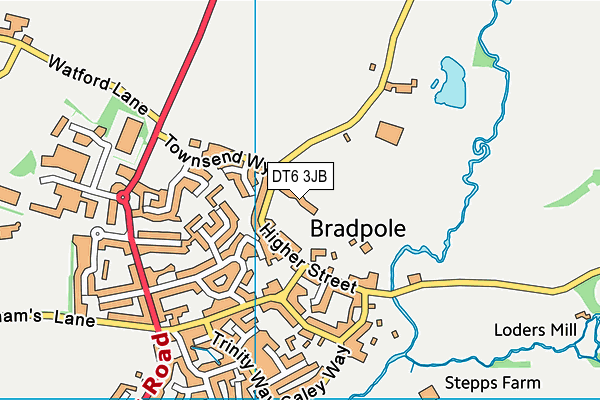 DT6 3JB map - OS VectorMap District (Ordnance Survey) DT6 3JB map - OS VectorMap District (Ordnance Survey)