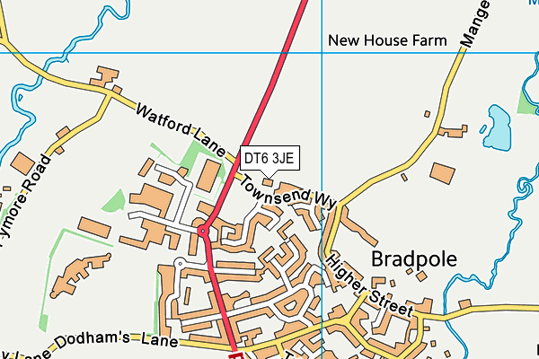DT6 3JE map - OS VectorMap District (Ordnance Survey)