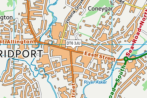 DT6 3JU map - OS VectorMap District (Ordnance Survey)