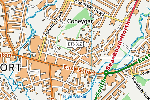 DT6 3LZ map - OS VectorMap District (Ordnance Survey)