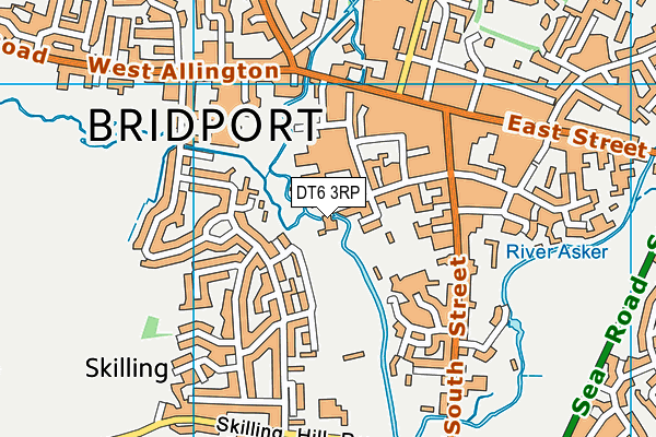 DT6 3RP map - OS VectorMap District (Ordnance Survey)
