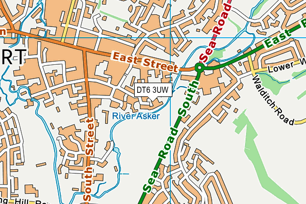 DT6 3UW map - OS VectorMap District (Ordnance Survey)