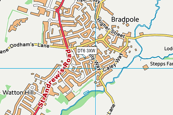 DT6 3XW map - OS VectorMap District (Ordnance Survey)