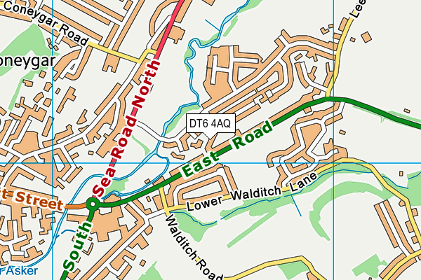 DT6 4AQ map - OS VectorMap District (Ordnance Survey)