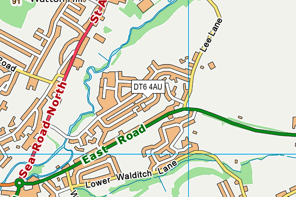 DT6 4AU map - OS VectorMap District (Ordnance Survey)