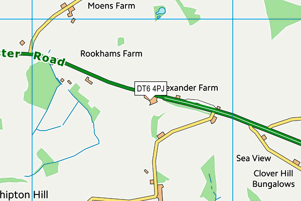 DT6 4PJ map - OS VectorMap District (Ordnance Survey)