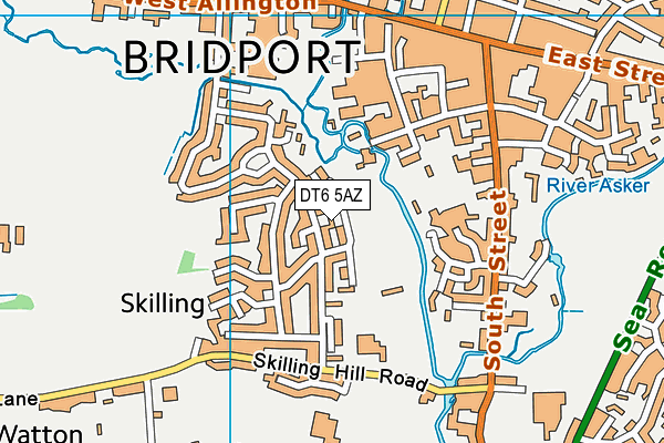 DT6 5AZ map - OS VectorMap District (Ordnance Survey) DT6 5AZ map - OS VectorMap District (Ordnance Survey)