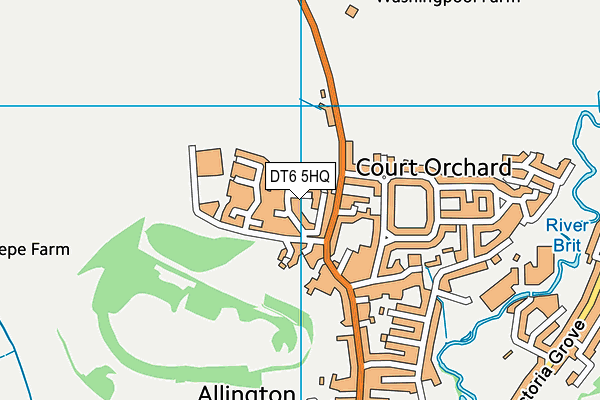 DT6 5HQ map - OS VectorMap District (Ordnance Survey) DT6 5HQ map - OS VectorMap District (Ordnance Survey)