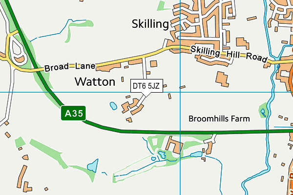DT6 5JZ map - OS VectorMap District (Ordnance Survey)