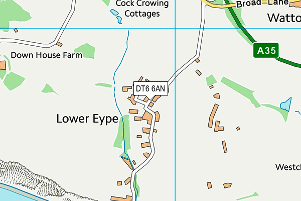 DT6 6AN map - OS VectorMap District (Ordnance Survey)