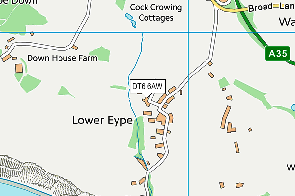 DT6 6AW map - OS VectorMap District (Ordnance Survey)