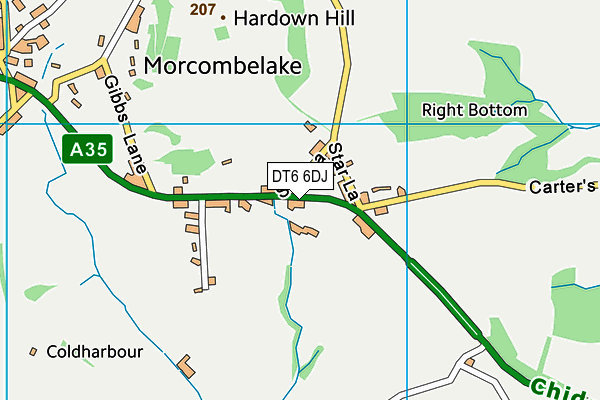 DT6 6DJ map - OS VectorMap District (Ordnance Survey) DT6 6DJ map - OS VectorMap District (Ordnance Survey)