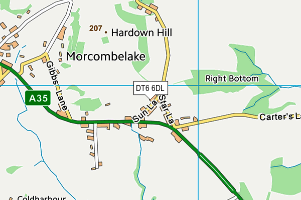 DT6 6DL map - OS VectorMap District (Ordnance Survey) DT6 6DL map - OS VectorMap District (Ordnance Survey)