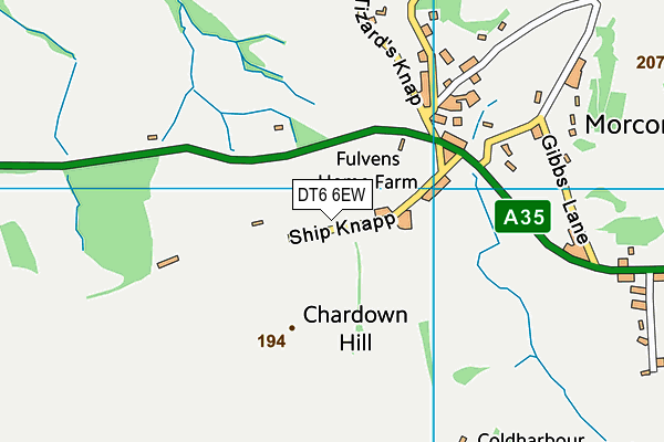 DT6 6EW map - OS VectorMap District (Ordnance Survey) DT6 6EW map - OS VectorMap District (Ordnance Survey)