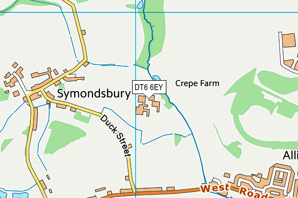 DT6 6EY map - OS VectorMap District (Ordnance Survey) DT6 6EY map - OS VectorMap District (Ordnance Survey)