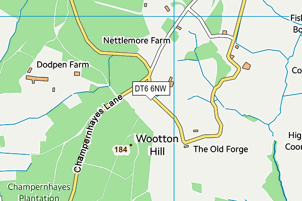 DT6 6NW map - OS VectorMap District (Ordnance Survey)