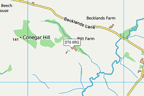 DT6 6RG map - OS VectorMap District (Ordnance Survey)