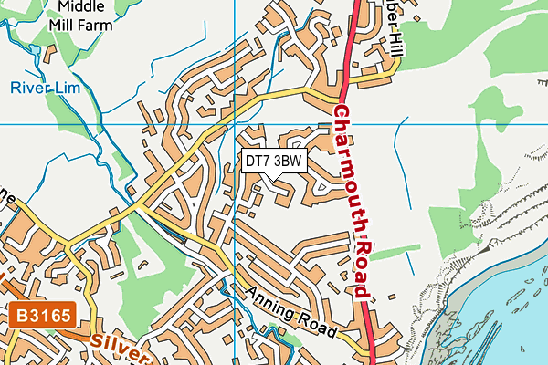 DT7 3BW map - OS VectorMap District (Ordnance Survey) DT7 3BW map - OS VectorMap District (Ordnance Survey)