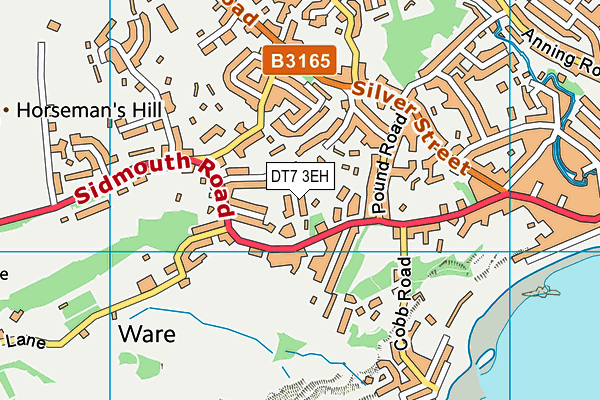 DT7 3EH map - OS VectorMap District (Ordnance Survey)