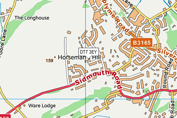 DT7 3EY map - OS VectorMap District (Ordnance Survey) DT7 3EY map - OS VectorMap District (Ordnance Survey)