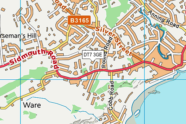 DT7 3GE map - OS VectorMap District (Ordnance Survey) DT7 3GE map - OS VectorMap District (Ordnance Survey)