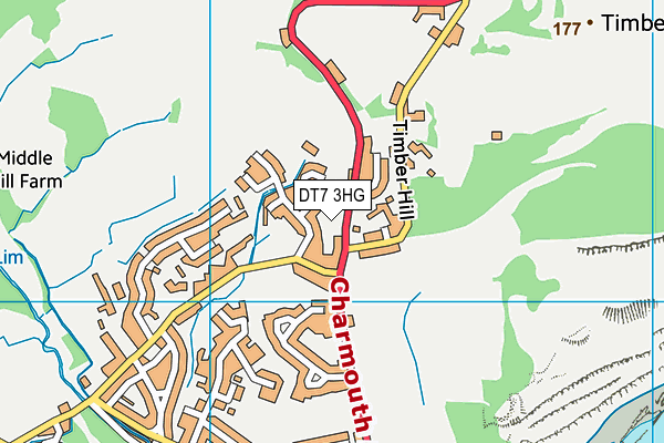 DT7 3HG map - OS VectorMap District (Ordnance Survey) DT7 3HG map - OS VectorMap District (Ordnance Survey)