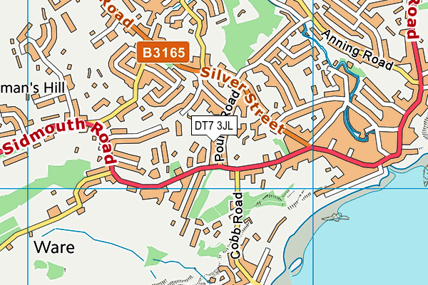 DT7 3JL map - OS VectorMap District (Ordnance Survey) DT7 3JL map - OS VectorMap District (Ordnance Survey)