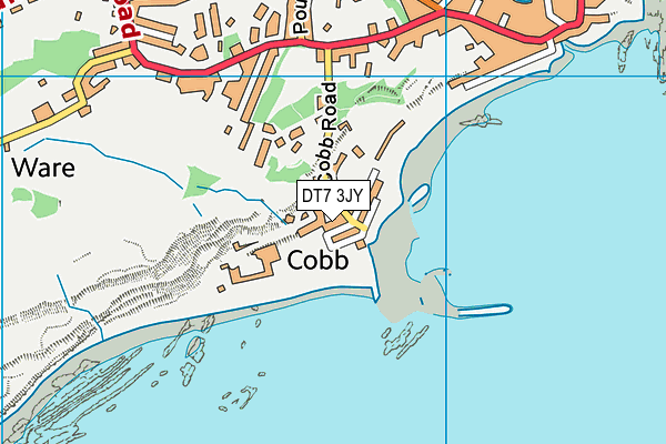 DT7 3JY map - OS VectorMap District (Ordnance Survey) DT7 3JY map - OS VectorMap District (Ordnance Survey)