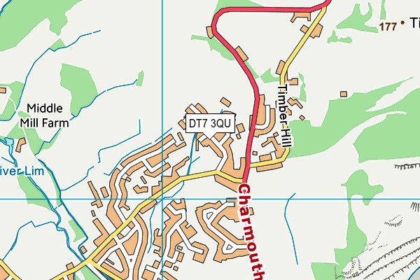 DT7 3QU map - OS VectorMap District (Ordnance Survey) DT7 3QU map - OS VectorMap District (Ordnance Survey)