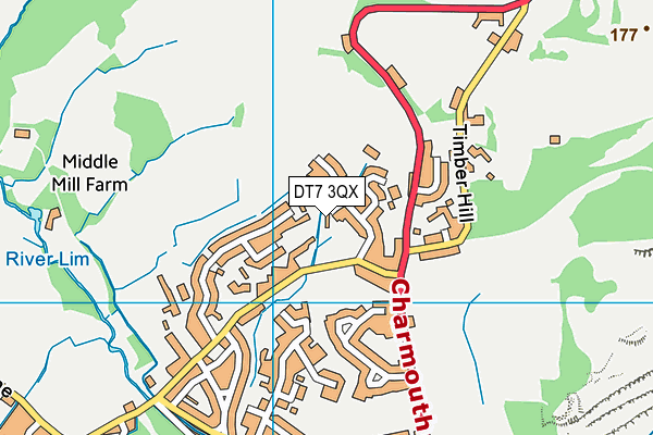 DT7 3QX map - OS VectorMap District (Ordnance Survey) DT7 3QX map - OS VectorMap District (Ordnance Survey)