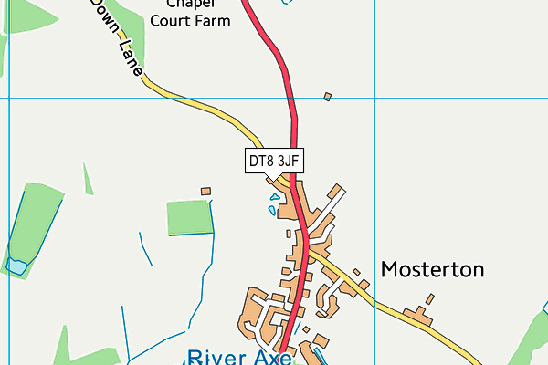 DT8 3JF map - OS VectorMap District (Ordnance Survey)