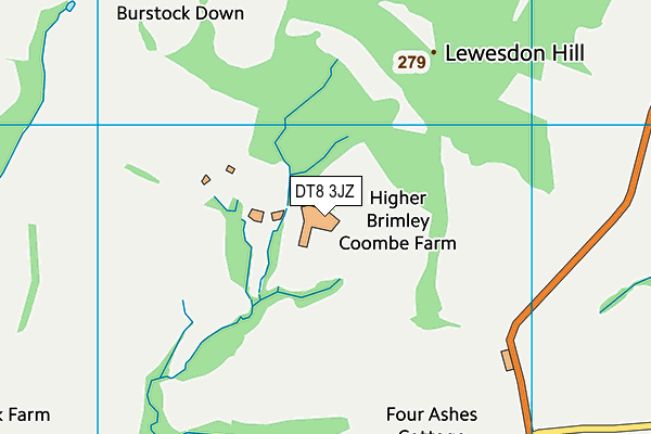 DT8 3JZ map - OS VectorMap District (Ordnance Survey)