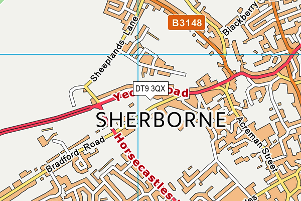 DT9 3QX map - OS VectorMap District (Ordnance Survey) DT9 3QX map - OS VectorMap District (Ordnance Survey)