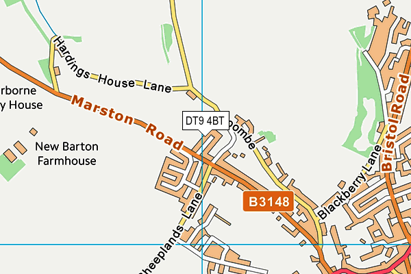 DT9 4BT map - OS VectorMap District (Ordnance Survey) DT9 4BT map - OS VectorMap District (Ordnance Survey)