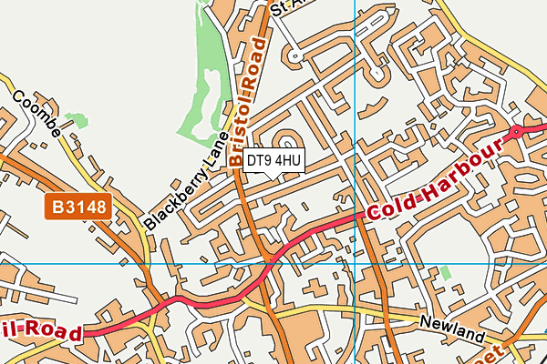 DT9 4HU map - OS VectorMap District (Ordnance Survey)