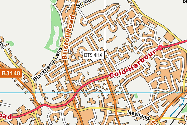 DT9 4HX map - OS VectorMap District (Ordnance Survey)