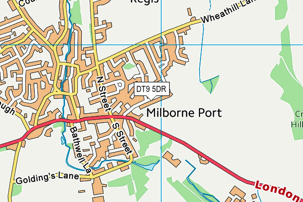 DT9 5DR map - OS VectorMap District (Ordnance Survey)