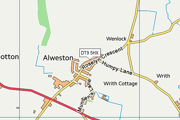 DT9 5HX map - OS VectorMap District (Ordnance Survey)