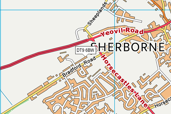 DT9 6BW map - OS VectorMap District (Ordnance Survey)