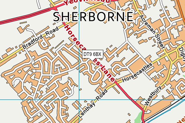 DT9 6BX map - OS VectorMap District (Ordnance Survey)