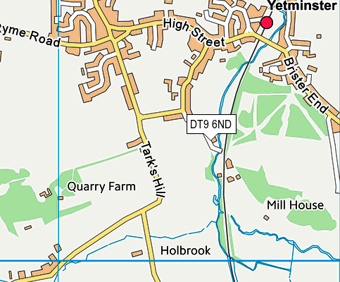 DT9 6ND map - OS VectorMap District (Ordnance Survey)