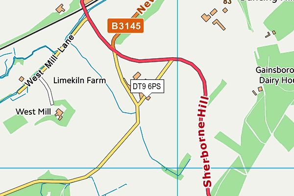 DT9 6PS map - OS VectorMap District (Ordnance Survey)