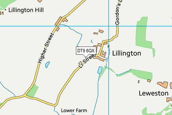 DT9 6QX map - OS VectorMap District (Ordnance Survey)
