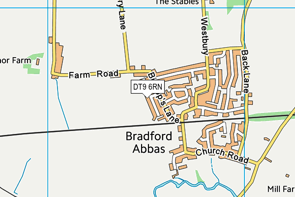 DT9 6RN map - OS VectorMap District (Ordnance Survey)
