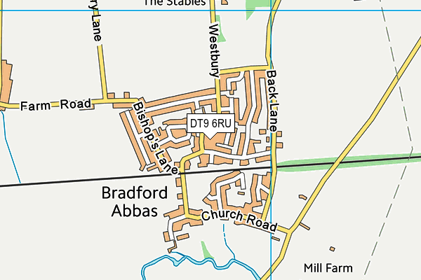 DT9 6RU map - OS VectorMap District (Ordnance Survey)